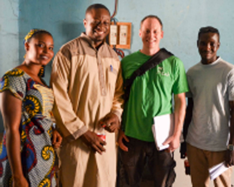 D-Lab's Eric Verploegen (second from right) with partners in Mali.