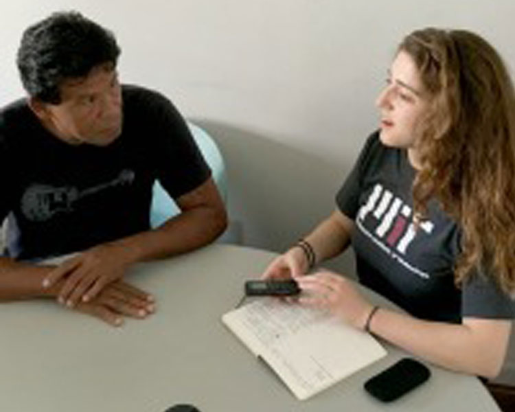 Meeting with "Indio," environmental educator and wastepicker with the ASMARE Association in Belo Horizonte.