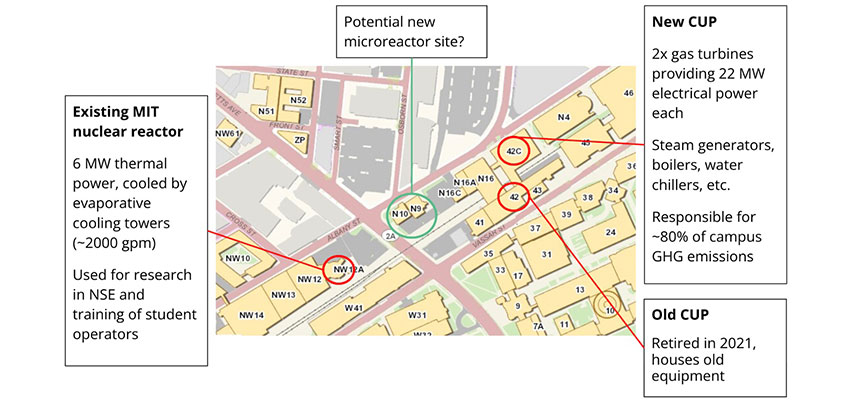 Map of relevant campus locations in relation to main campus. Image credit: Li Xuan Tan
