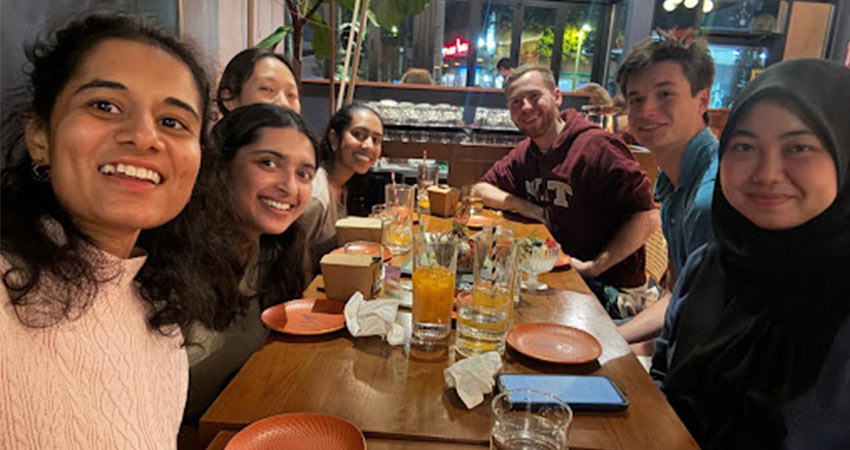 Most of our team for this year: (from left to right) Eishna Ranganathan, Nupur Ballal, Angelica Zhuang, Deeksha Kumaresh, Ben Lanava, Ryan Espinoza, and Nurilly Rania. Photo: Courtesy MIT D-Lab