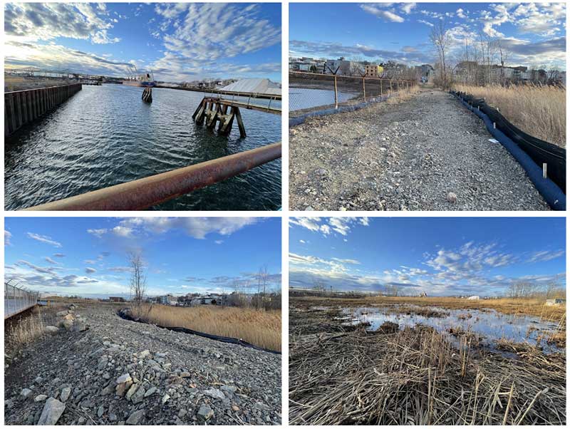 Four views of Boston, Massachusetts coastline